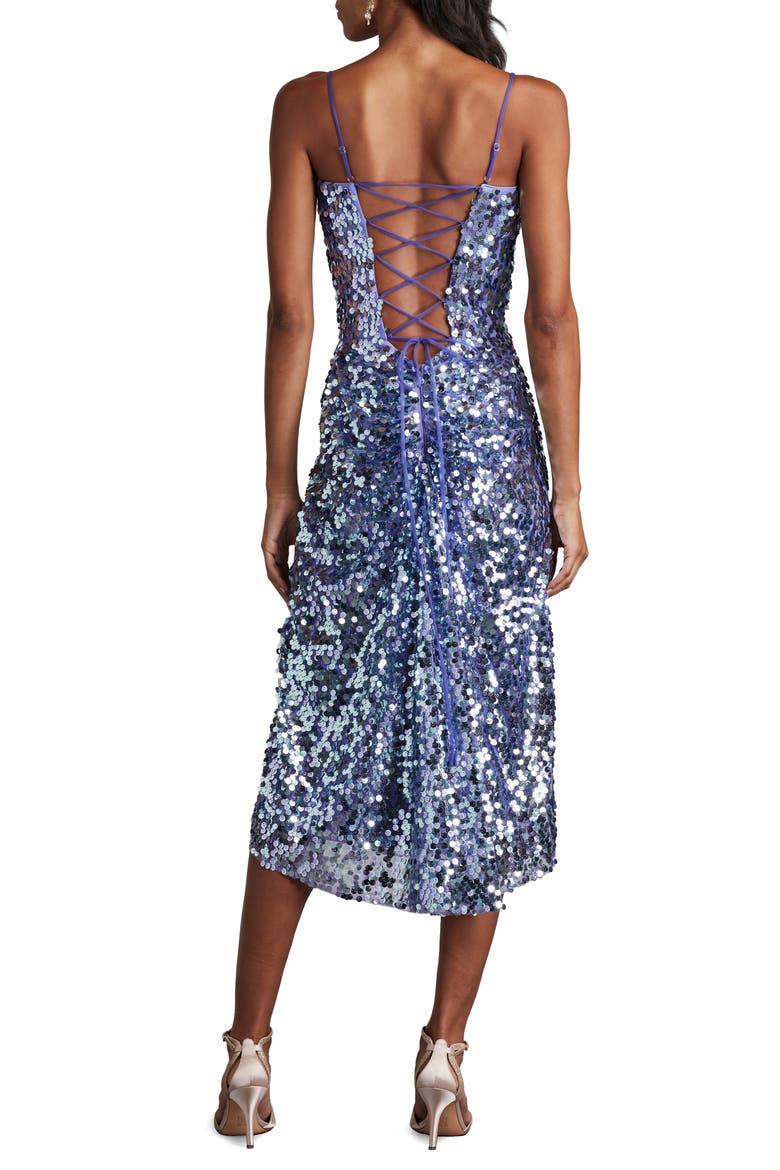 Sequin Midi Dress, Alternate, color, VIOLET SHIMMER
