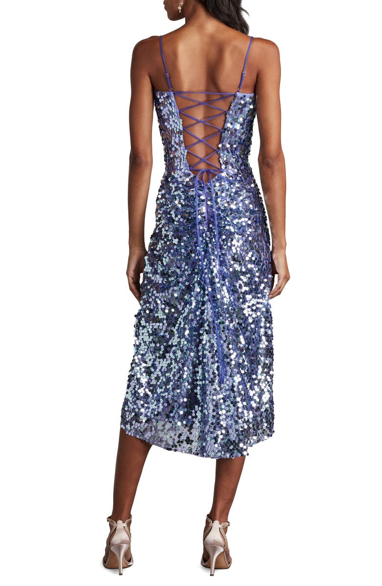 SHO by Tadashi Shoji Sequin Midi Dress, Alternate, color, Violet Shimmer