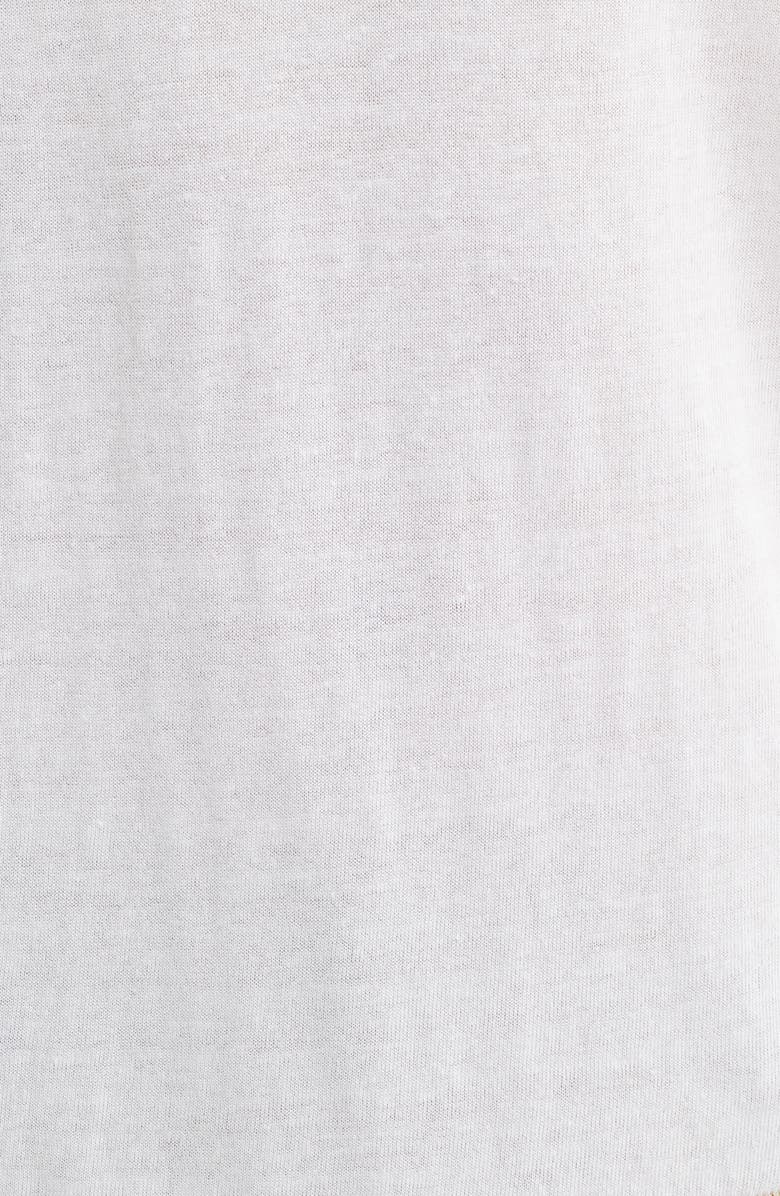 BOSS Norberto Linen Blend Short Sleeve Sweater, Alternate, color, White