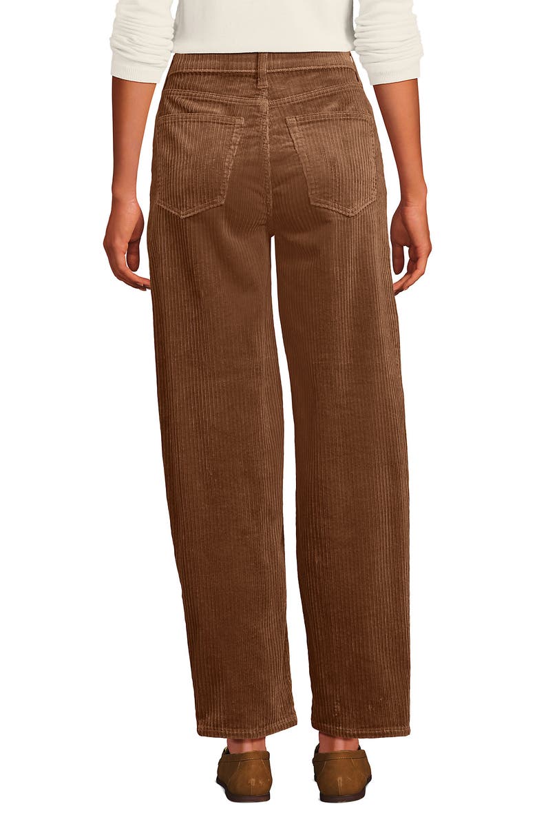 Lands' End Corduroy High Rise Barrel Leg Ankle Pants, Alternate, color, 
