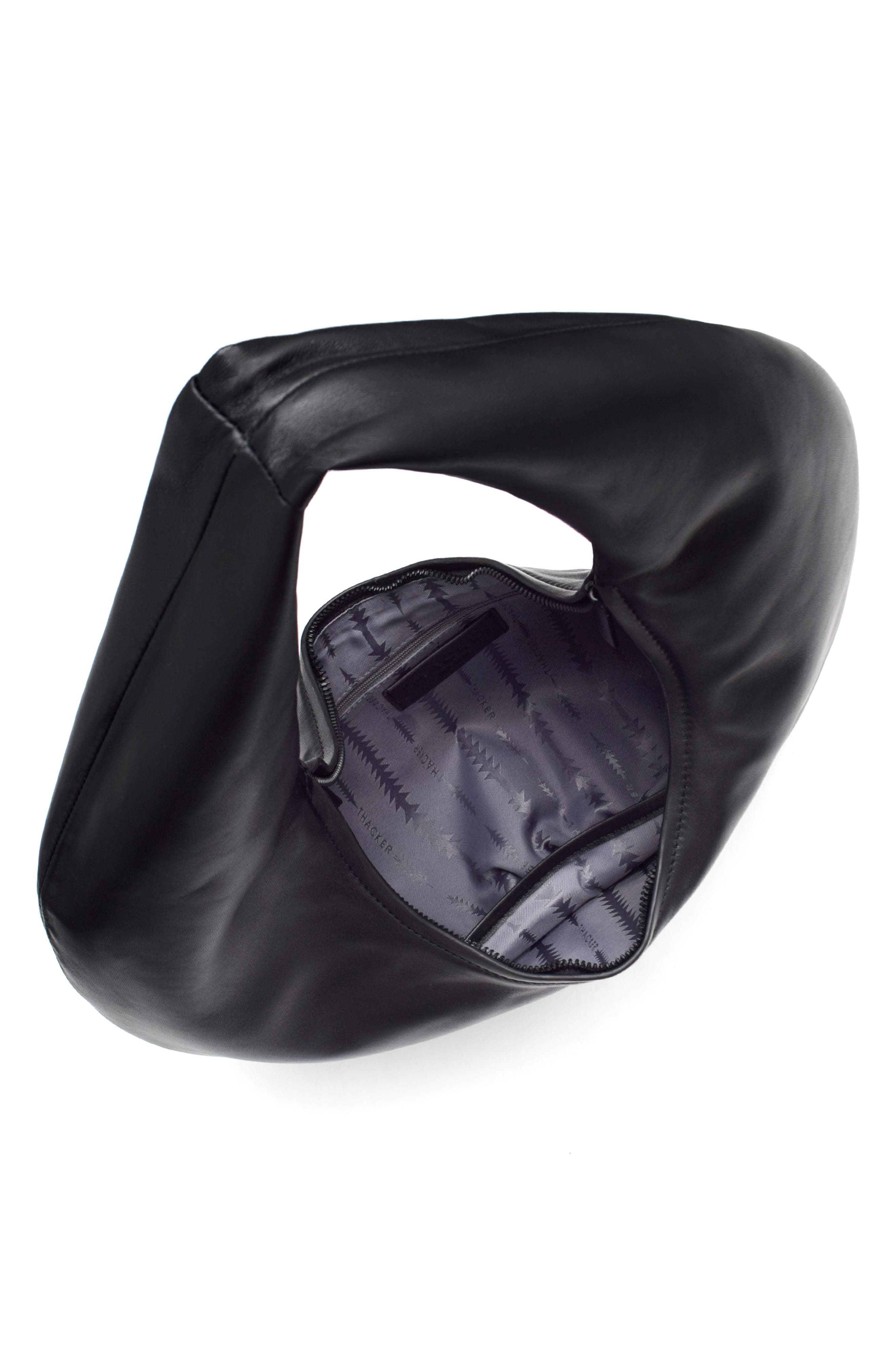 Thacker Ceil Leather Hobo Bag, Alternate, color, Black