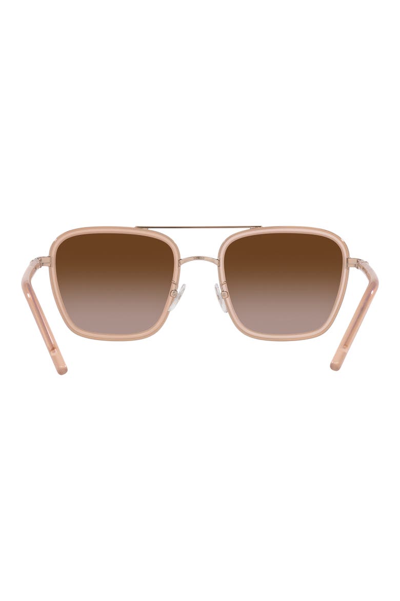 53mm Square Optical Glasses, Alternate, color, ROSE GOLD