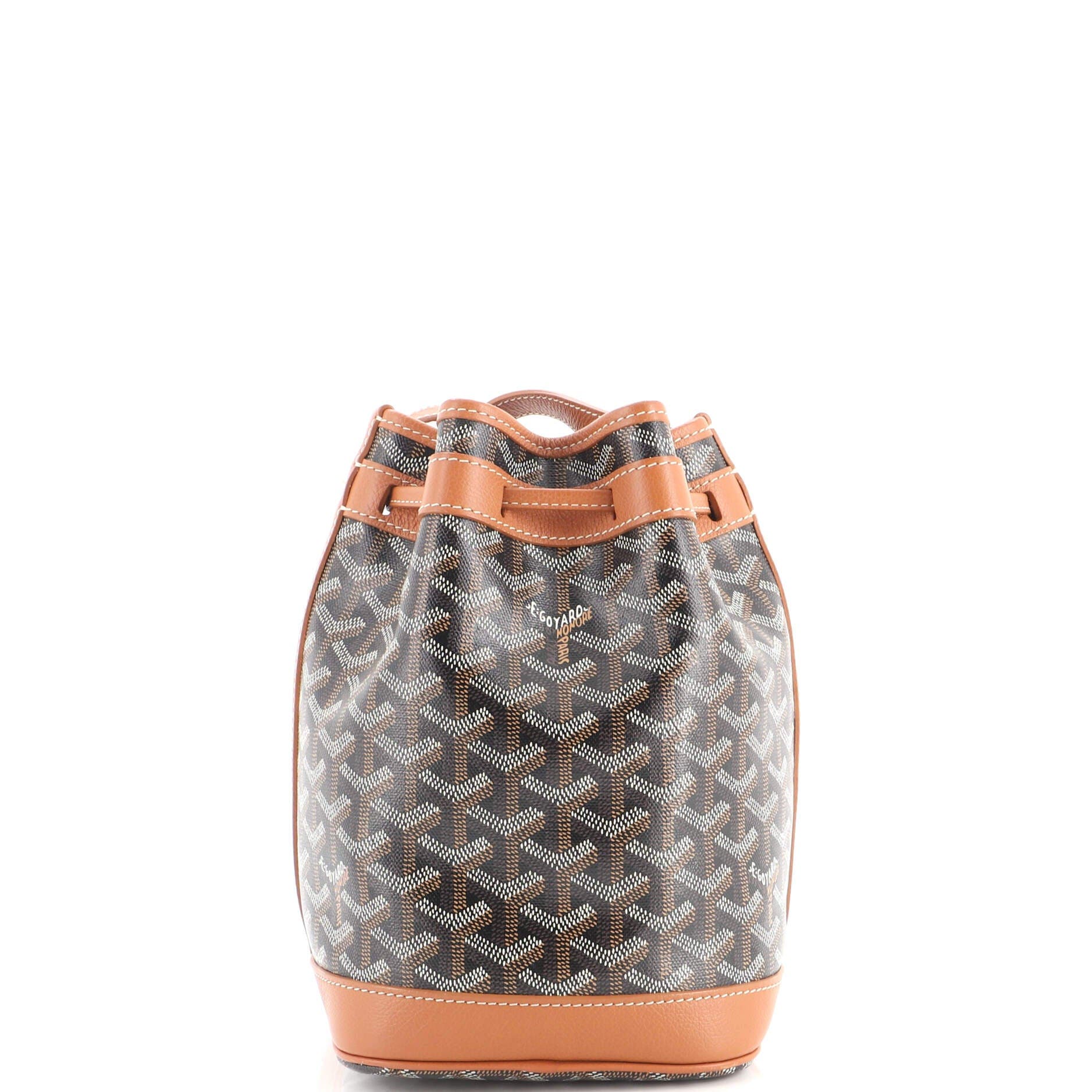 Petit Flot Bucket Bag Coated Canvas PM, Alternate, color, Brown