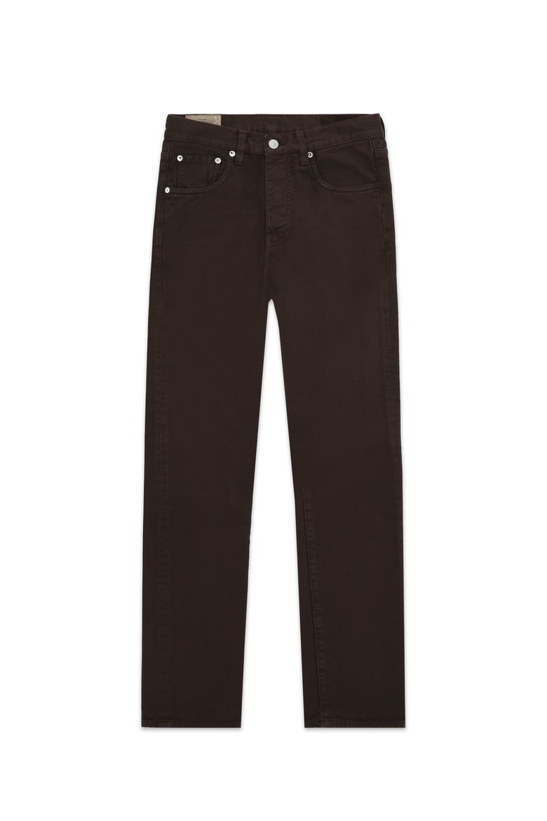 Five Pocket High Waist Trousers, Main, color, Dark Brown