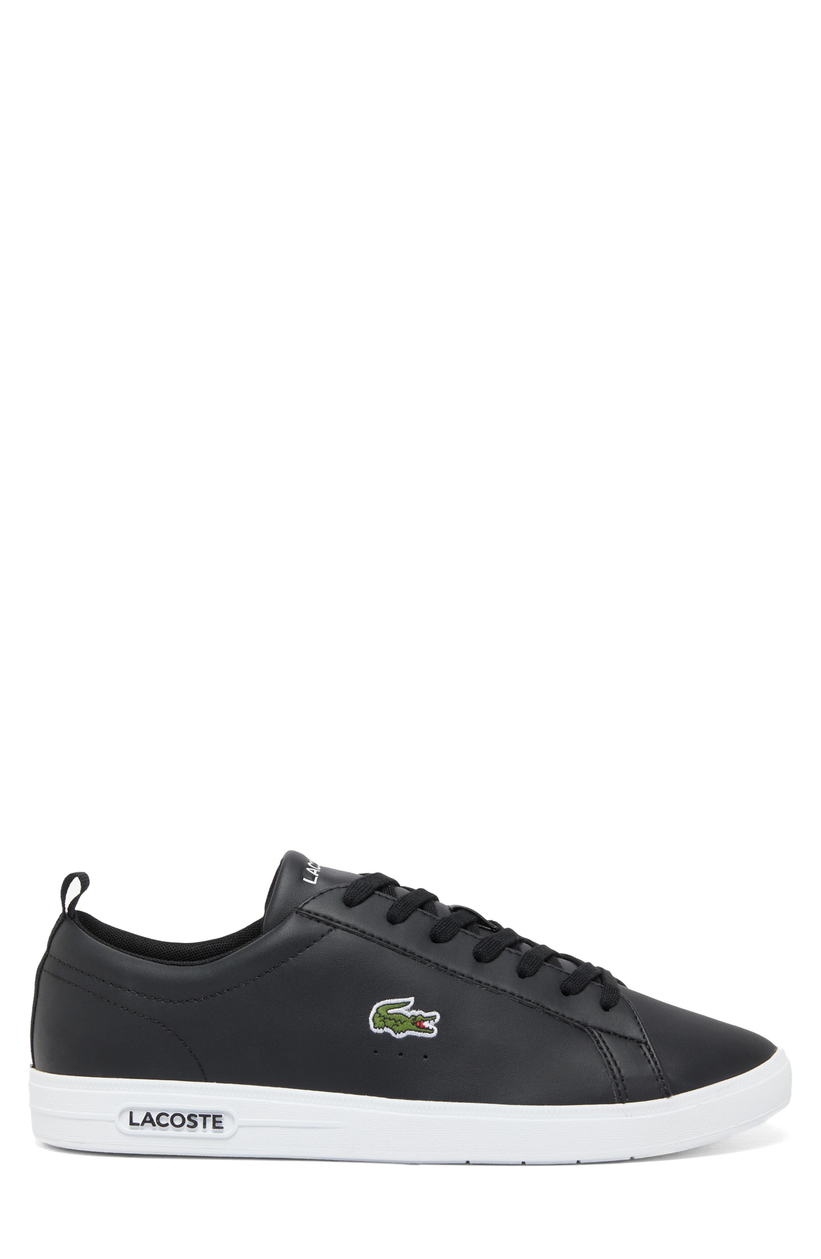 Lacoste Low Top Sneaker, Alternate, color, Black/ White