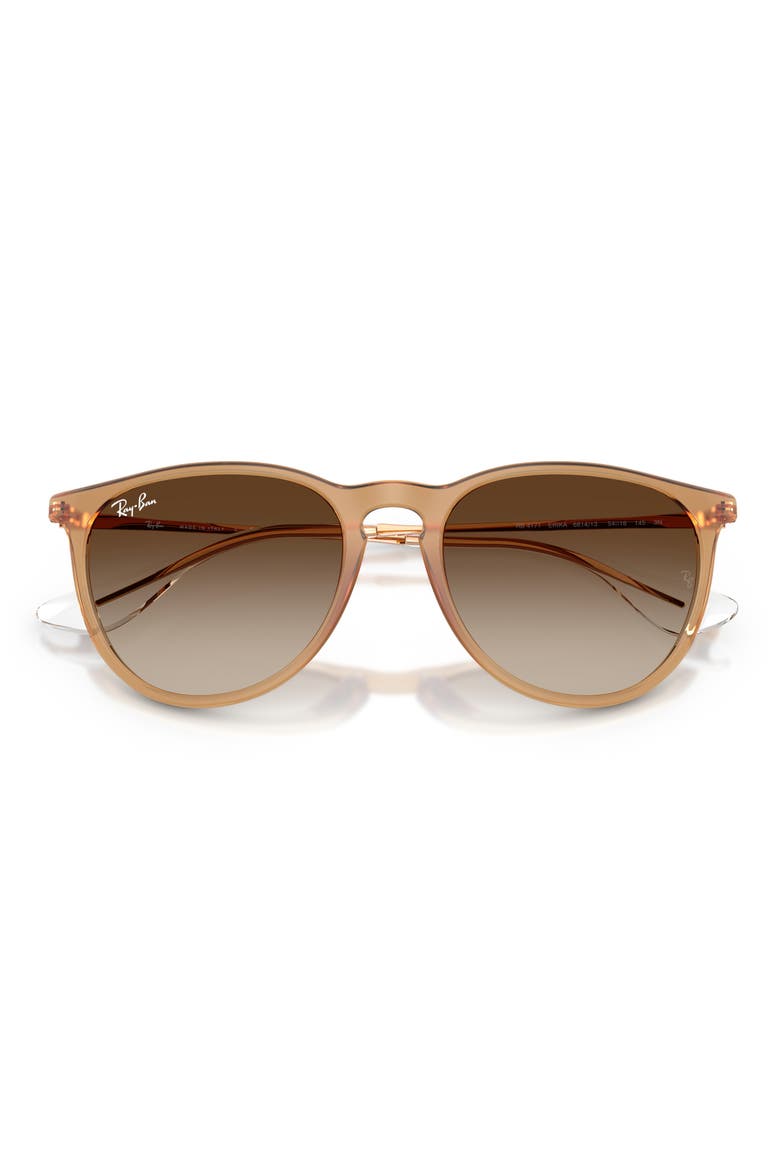 Erika 54mm Gradient Round Sunglasses, Alternate, color, BEIGE