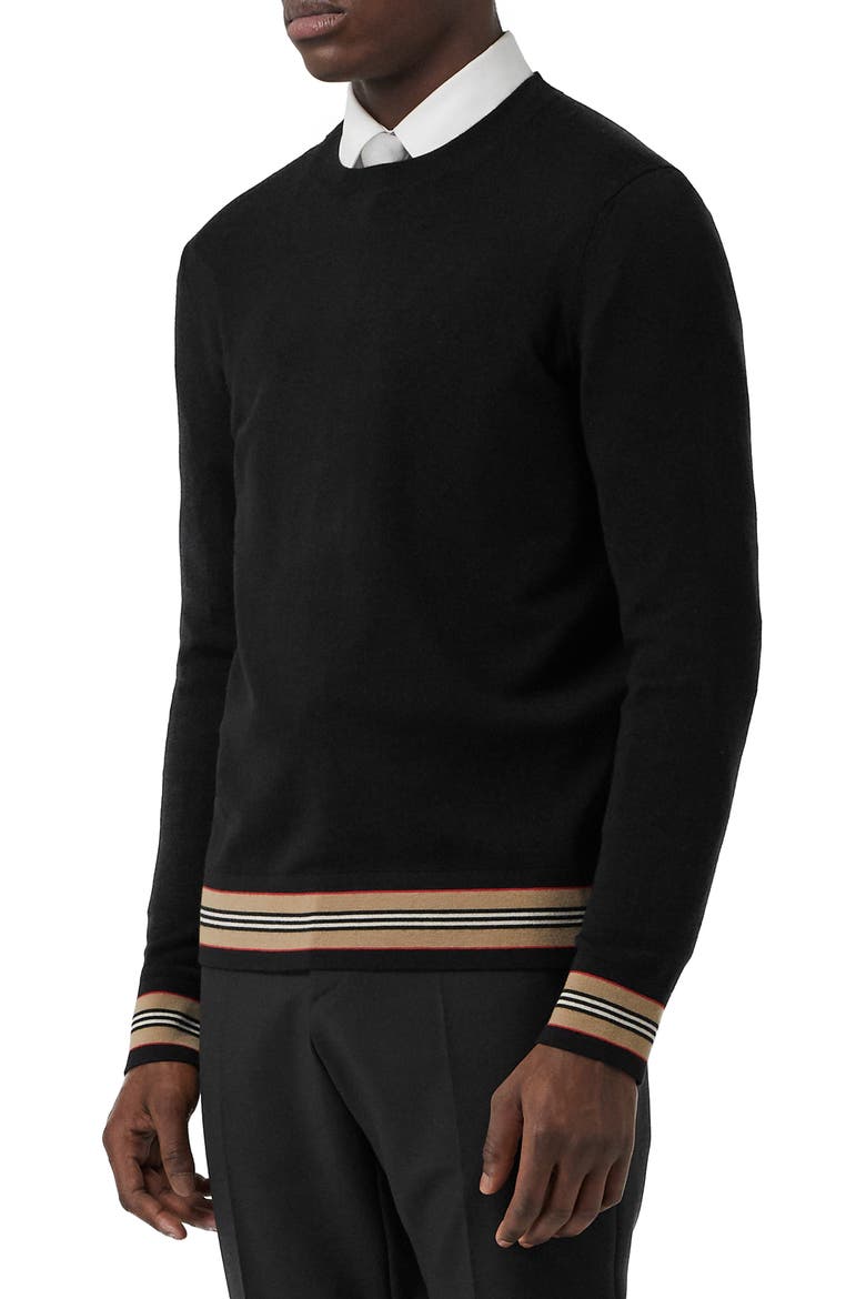 Barner Crewneck Sweater, Alternate, color, BLACK