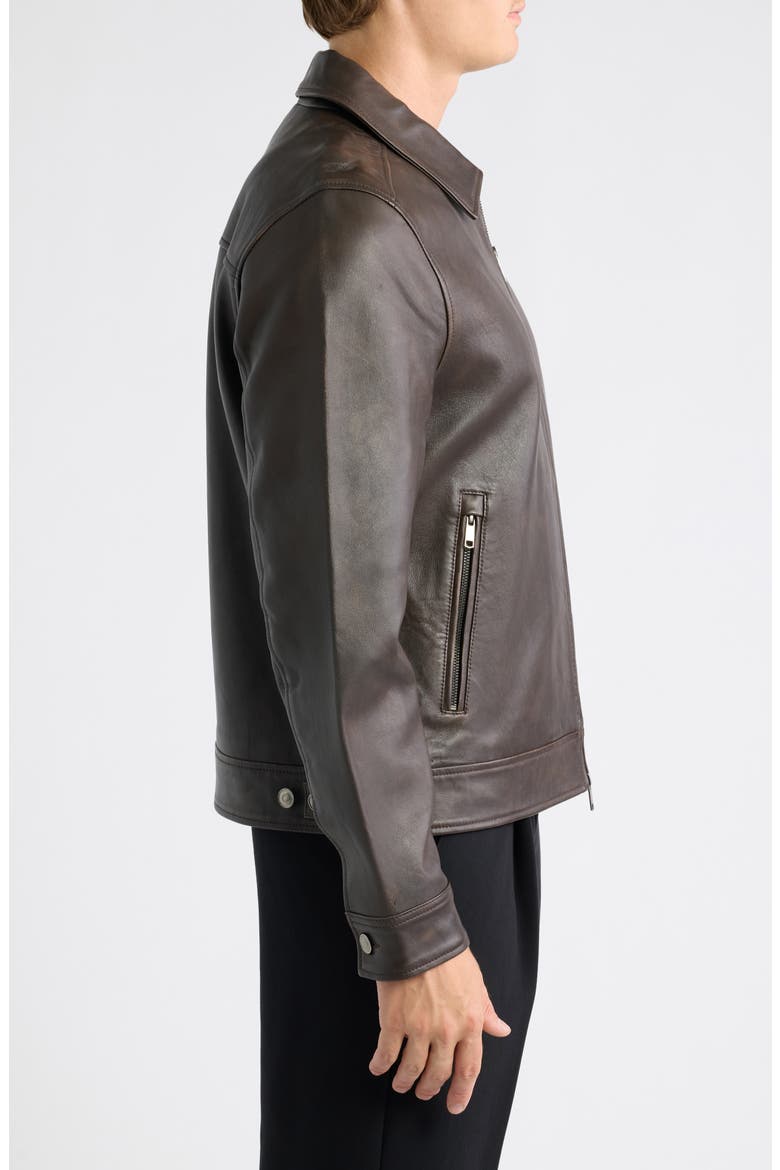 Leather Jacket, Alternate, color, BROWN TURK BURNISHED