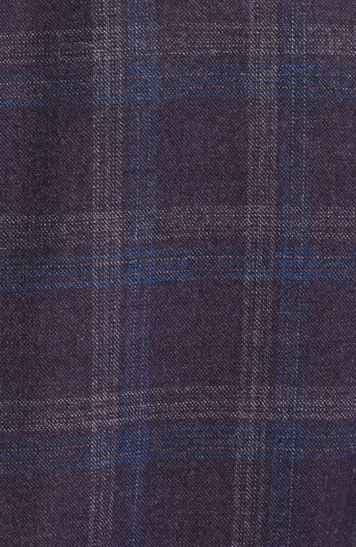 Nordstrom Purple Shadow Check Wool Sport Coat In Purple