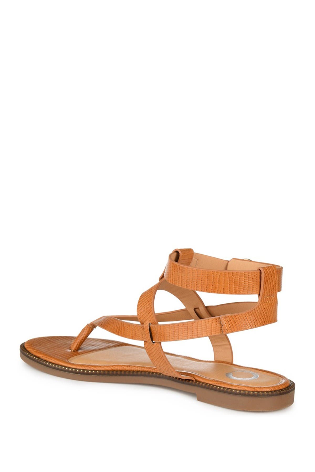Tangie Snake Embossed Strappy Sandal, Alternate, color, TAN
