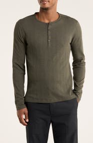 John Varvatos Richard Long Sleeve Waffle Henley