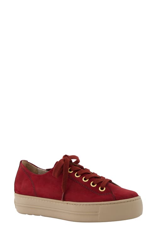 Paul Green Bixby Platform Sneaker In Red