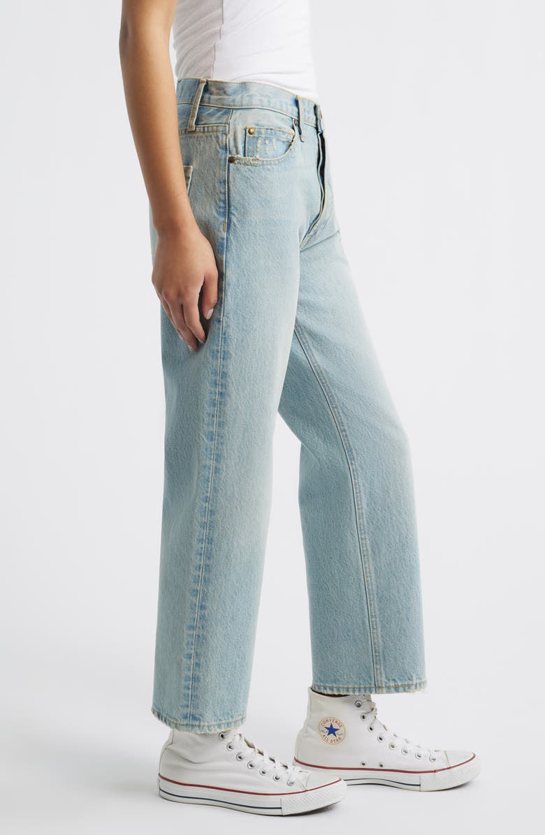 THE GREAT. The Wayne Crop Straight Leg Jeans, Alternate, color, Tidal Wash