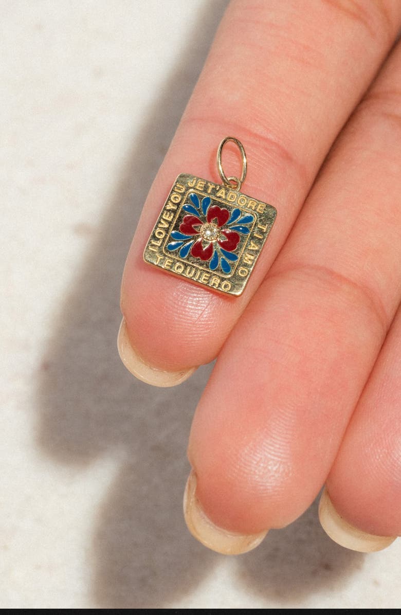 Local Eclectic Solid 9K Gold I Love You Multilingual Charm, Alternate, color, Gold