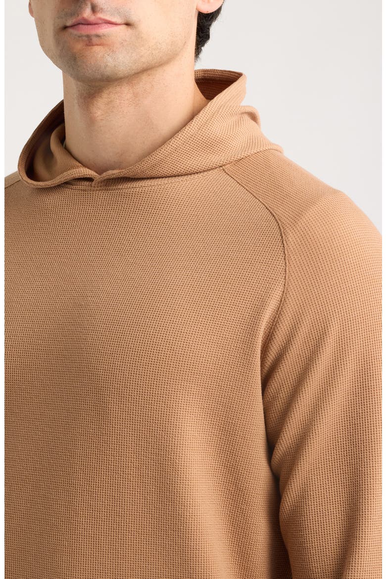 Pine Waffle Knit Performance Hoodie, Alternate, color, DARK AMBER