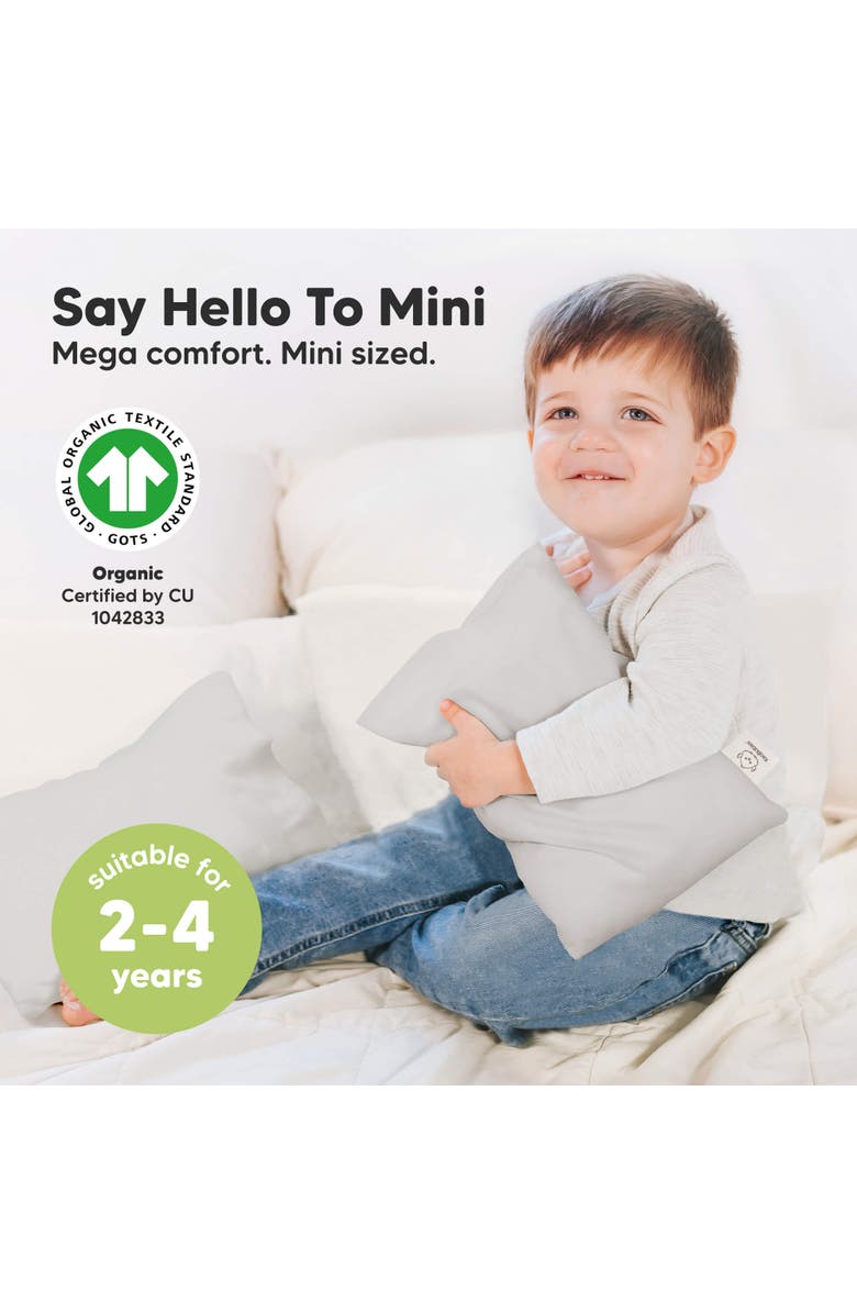 KeaBabies Mini Toddler Pillow With Pillowcase, Alternate, color, French Gray