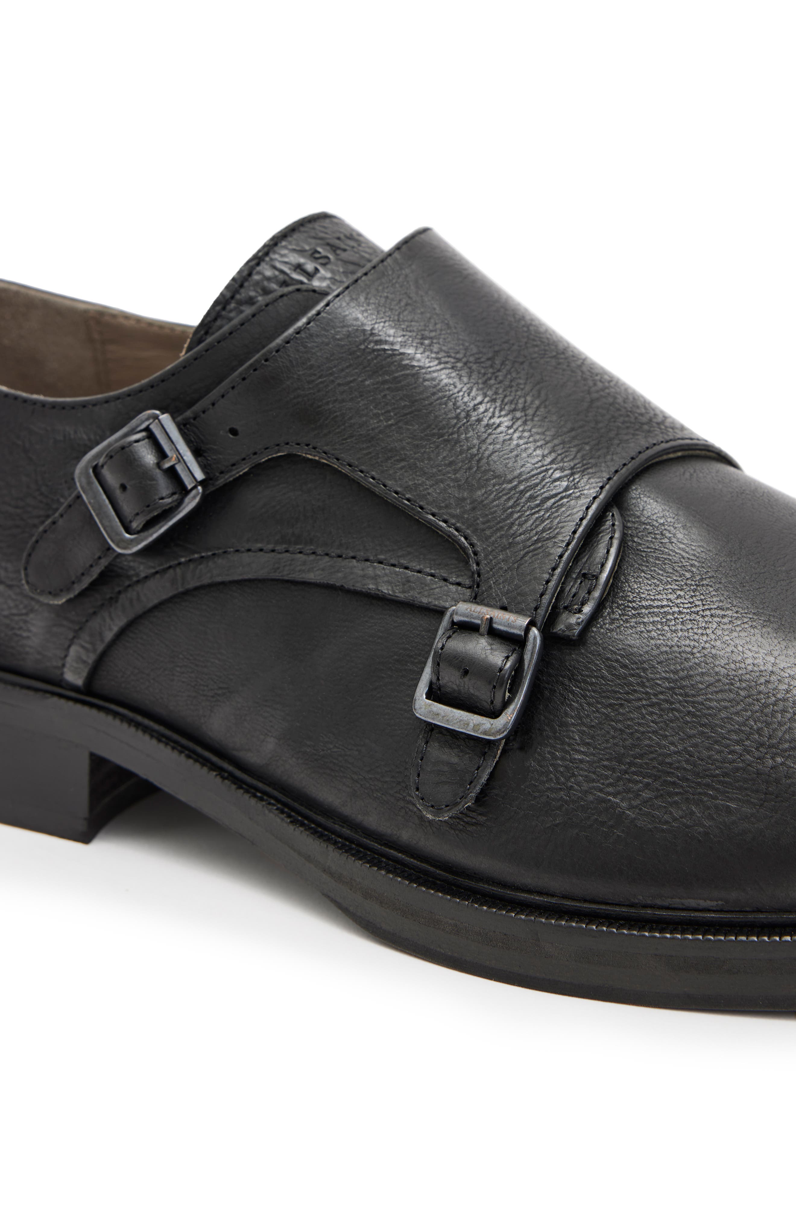 AllSaints Dalton Double Monk Strap Shoe, Alternate, color, 