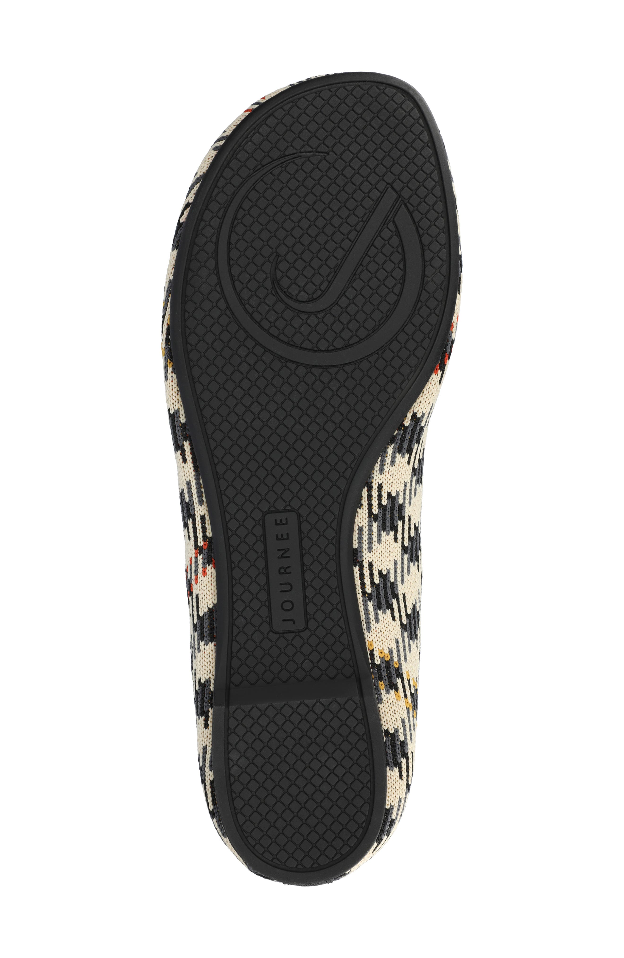 Aria Knit Flat, Alternate, color, BONE BLACK PLAID
