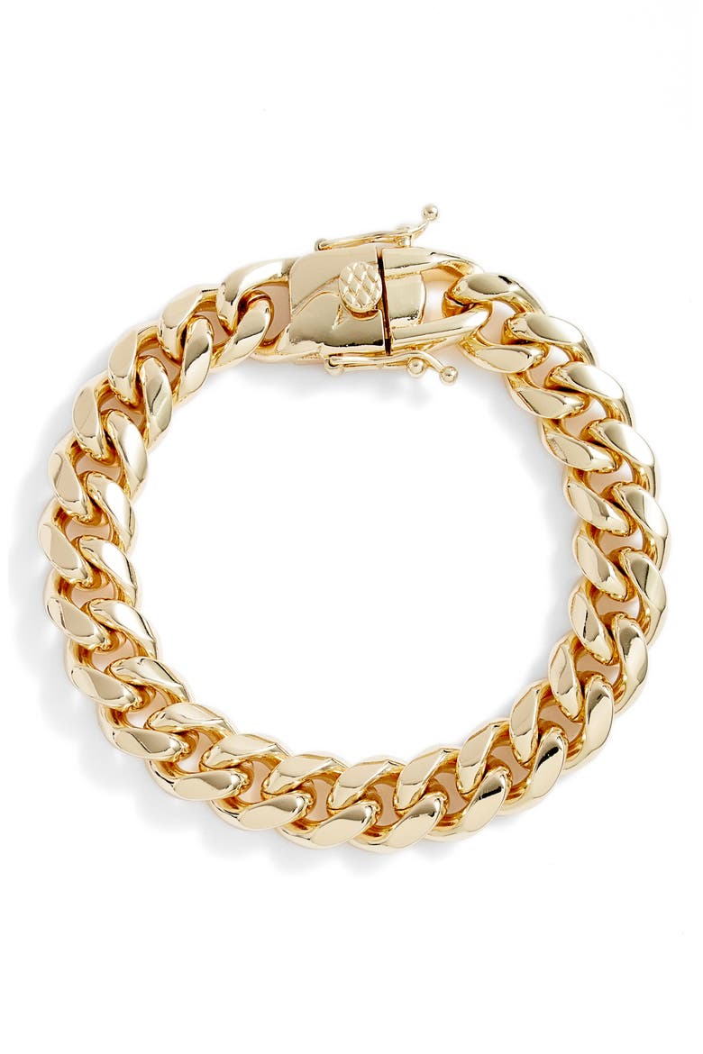 Tori Cuban Chain Bracelet, Main, color, GOLD