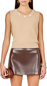 Endless Rose Floral Appliqué Sweater Vest