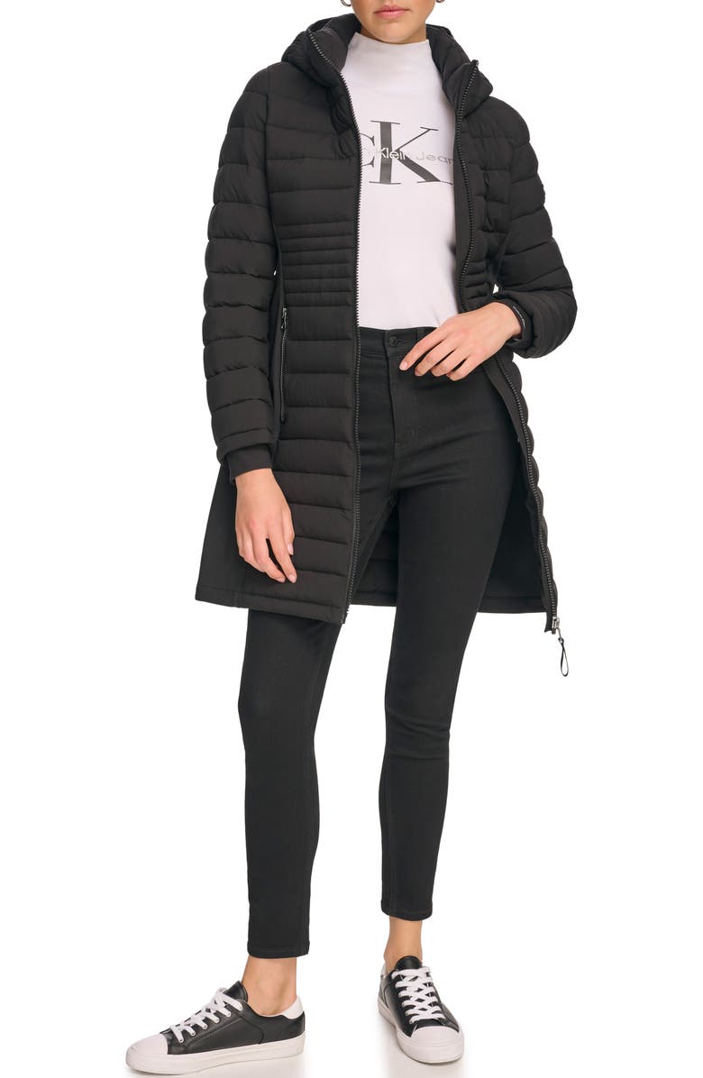 Calvin Klein Packable Channel Quilt Scuba Puffer Jacket, Main, color,