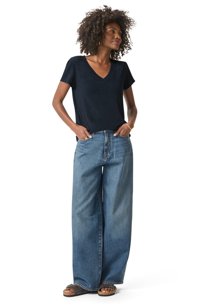 Splendid Faye V-Neck Tee, Alternate, color, Navy