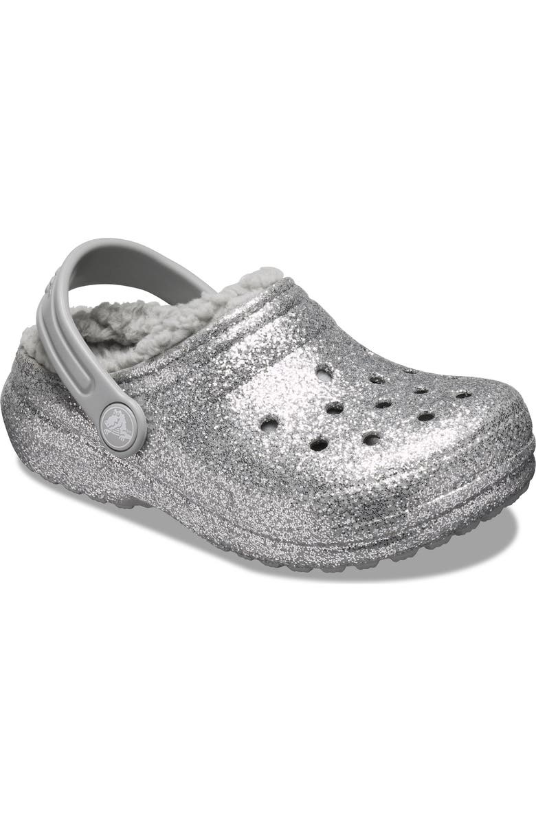 CROCS Kids' Classic Lined Glitter Clog, Main, color,