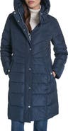 Cole Haan Hooded Taffeta Puffer Coat