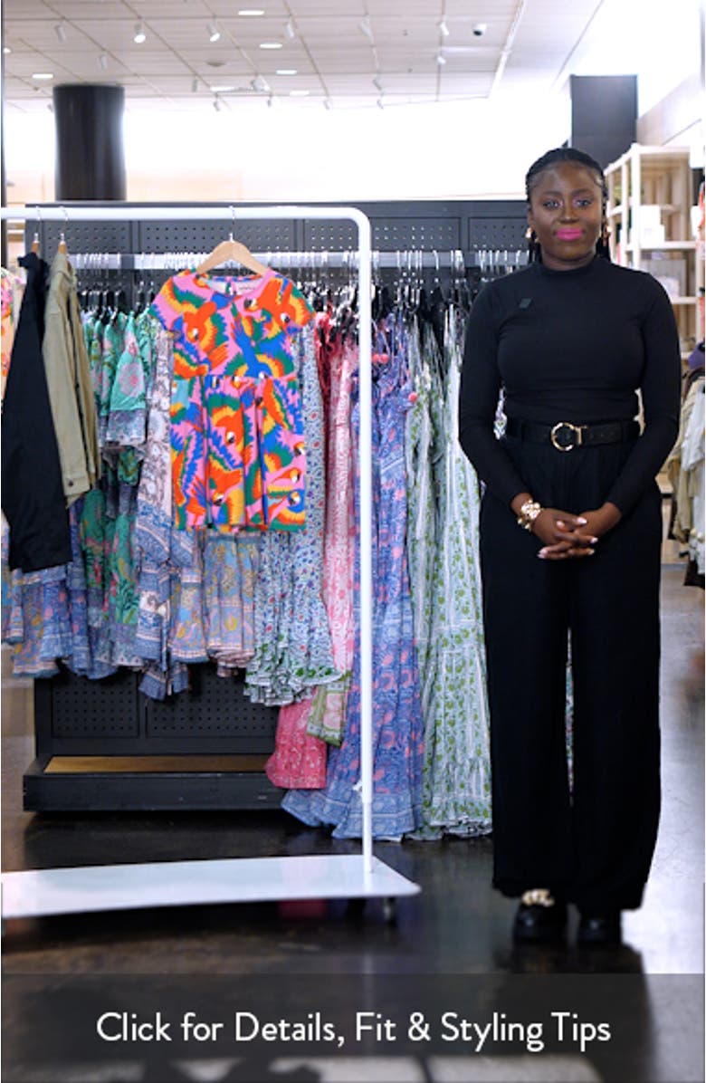 Kids' Parrot Print Cotton Jersey Dress, sales video thumbnail