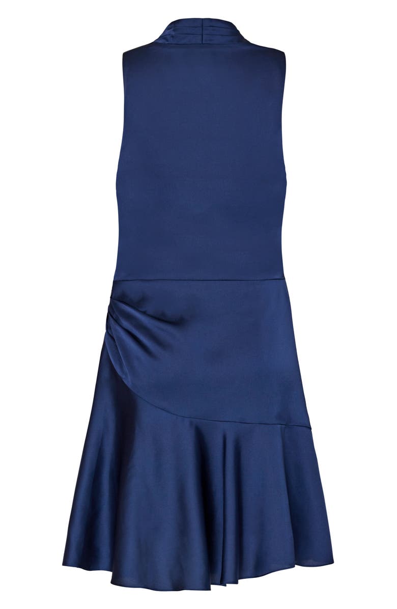 Milly Nia Cowl Neck Satin Dress, Alternate, color, 