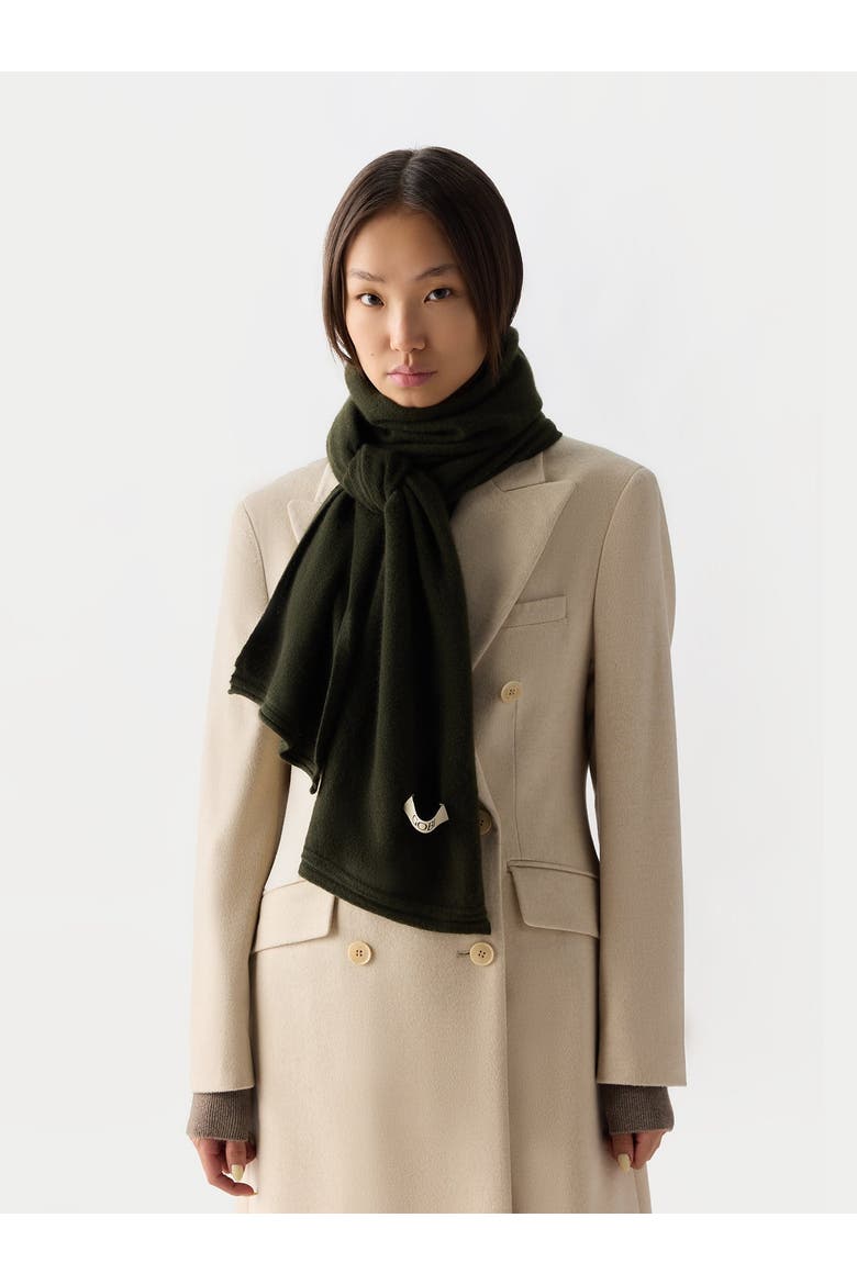 Cashmere Jersey Knit scarf, Alternate, color, capulet olive