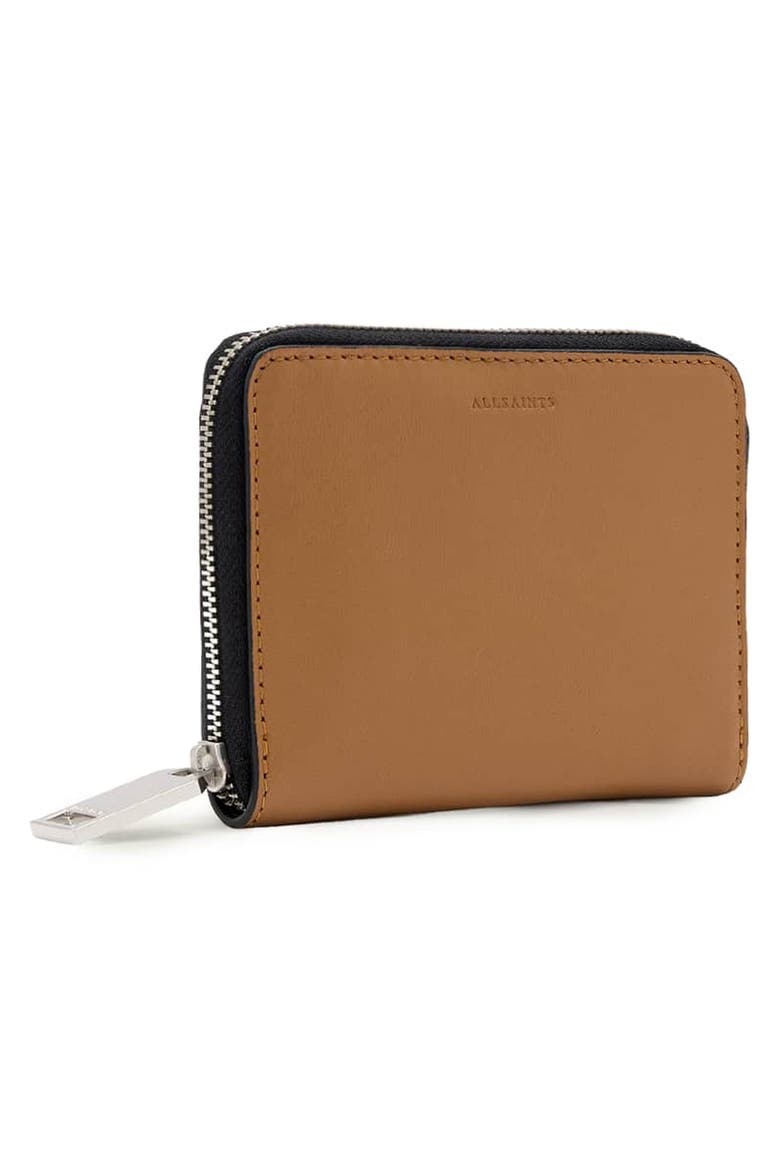 Lena Hex Leather Zip Wallet, Alternate, color, TOFFEE BROWN