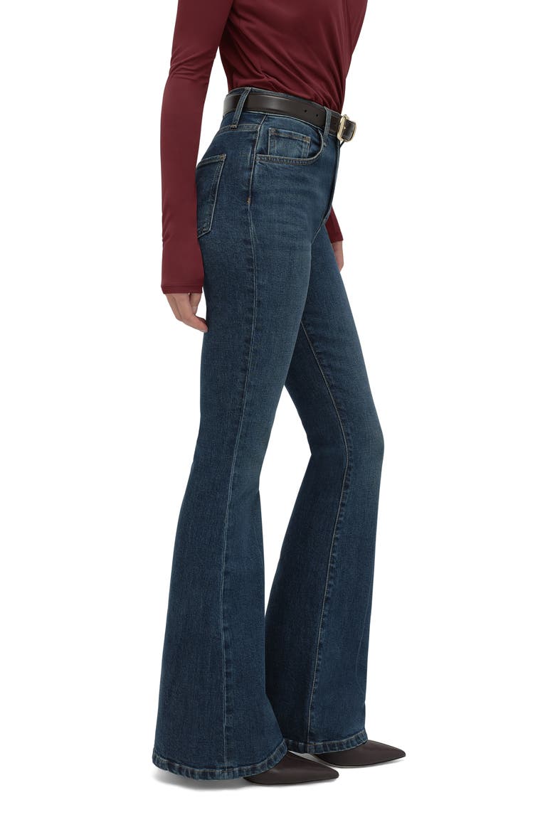 The Valentina High Waist Flare Jeans, Alternate, color, WOODSIDE