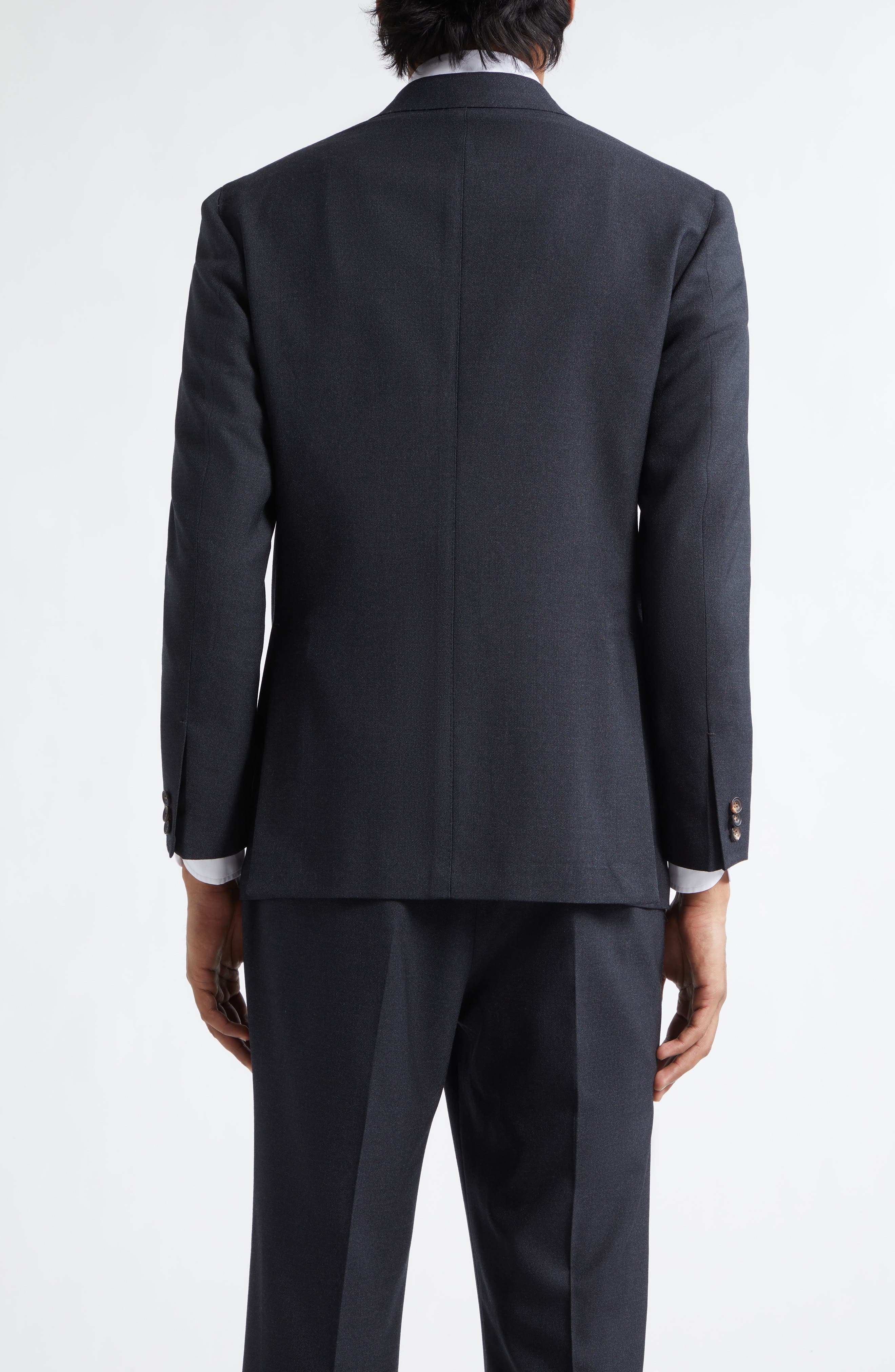 Double Breasted Virgin Wool Hopsack Blazer - image 2