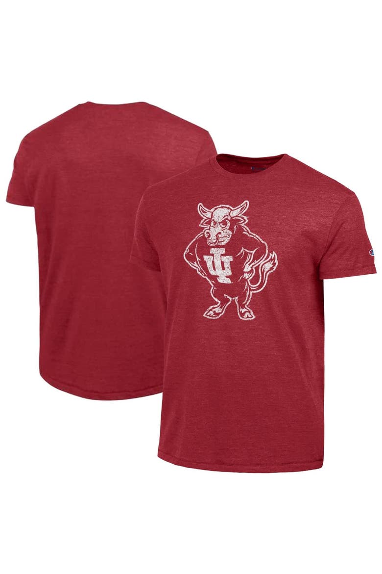 Men's Champion  Crimson Indiana Hoosiers Vintage Triumph Tri-Blend T-Shirt, Main, color, Crimson