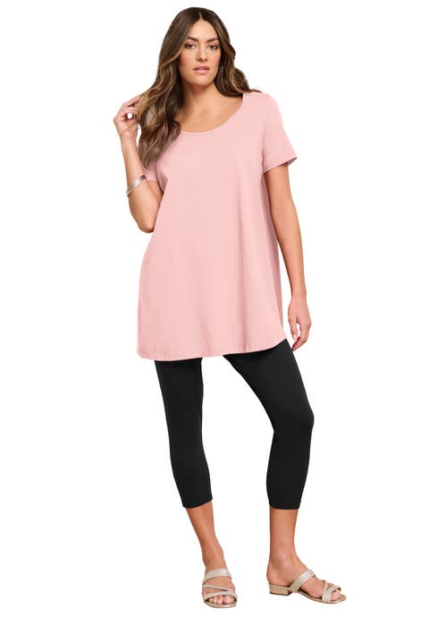 Plus Size Cotton Ultimate Scoopneck Swing Tunic (Plus)