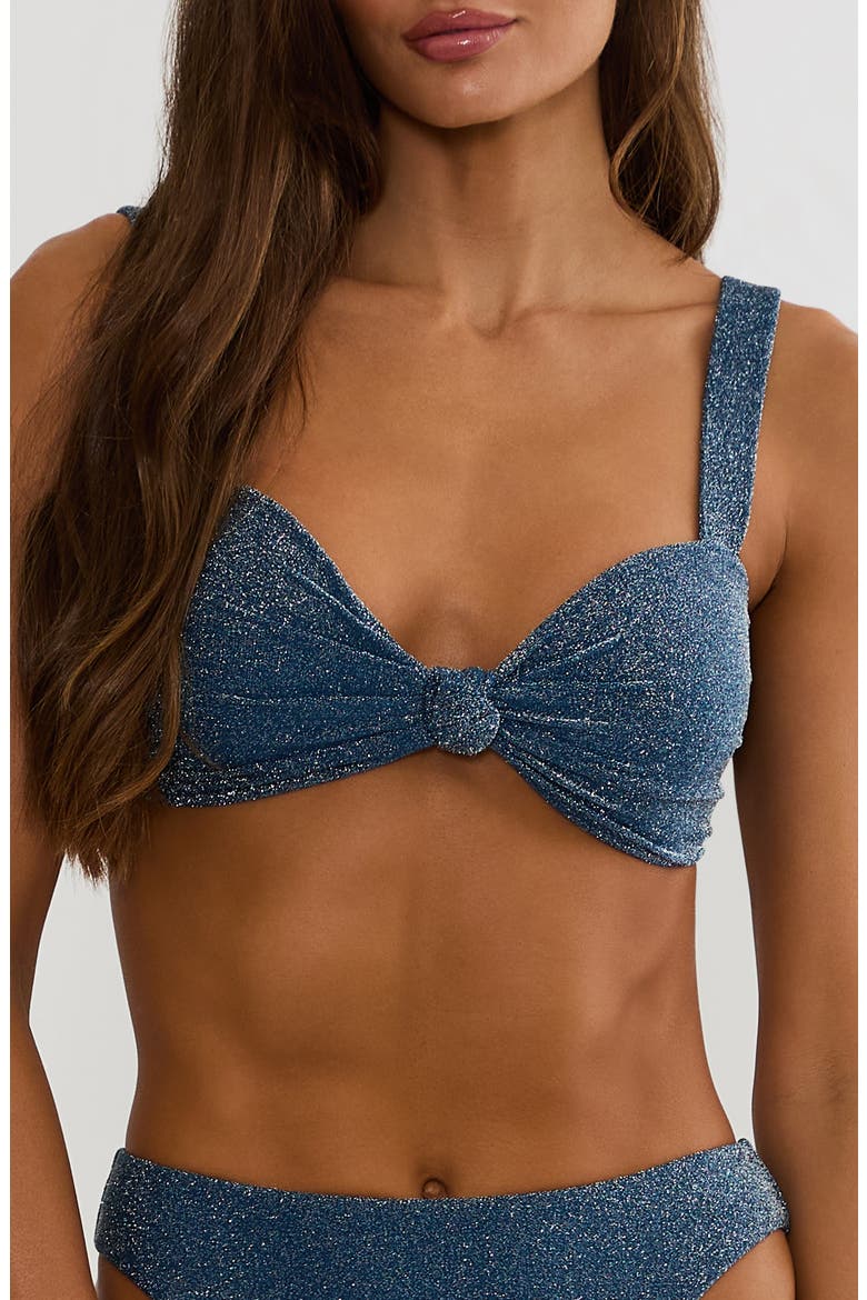Sophia Knot Front Bikini Top, Main, color, SEASHELL ISLE SHINE