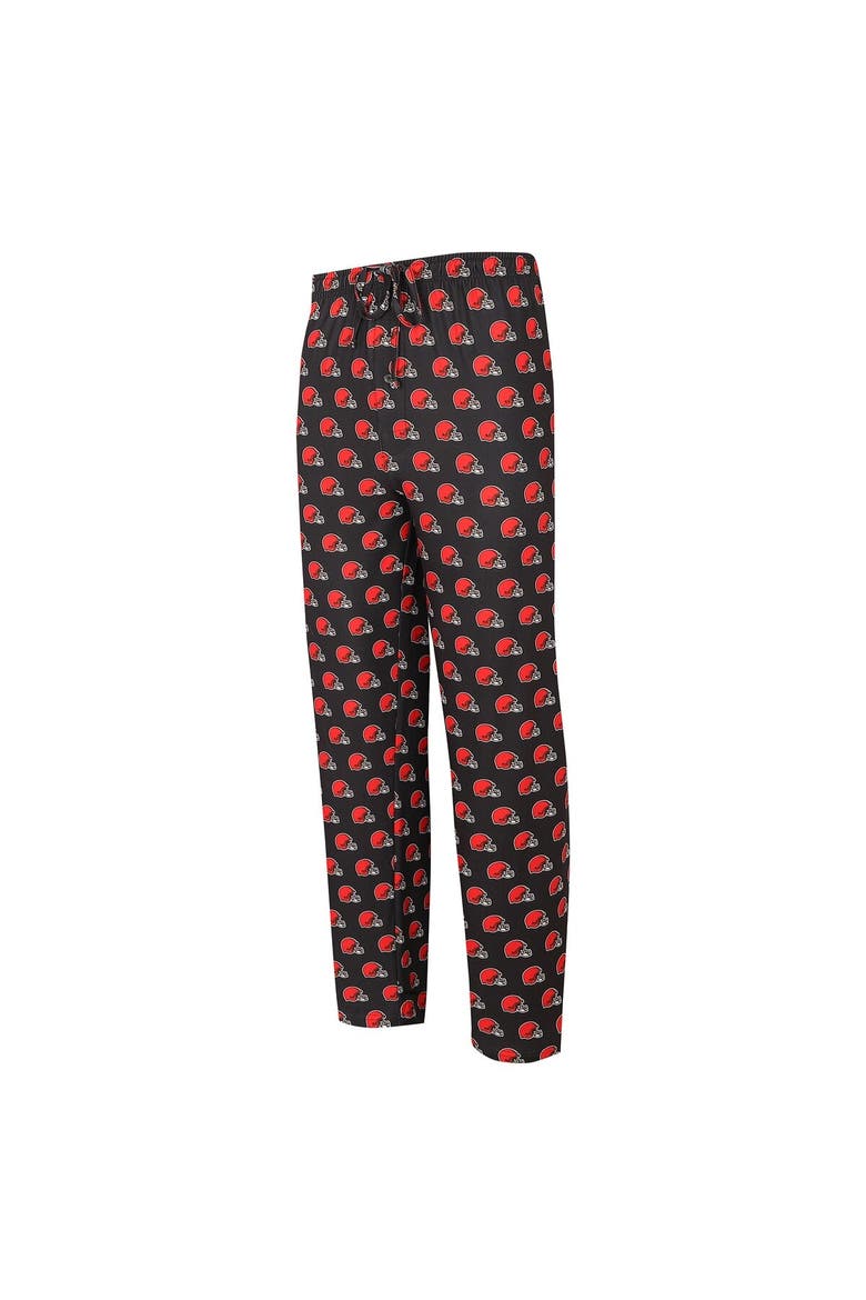Men's Concepts Sport Brown Cleveland Browns Gauge Allover Print Knit Sleep Pants, Alternate, color, Brown