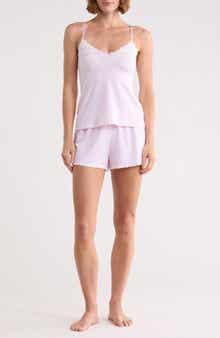 Laura Ashley Peached Stripe Two-Piece Pajama Set