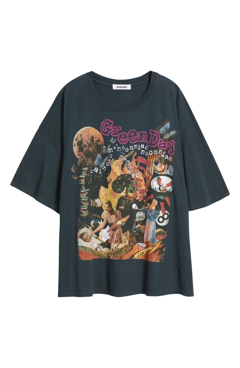 Daydreamer Green Day Insomniac Cotton Graphic T-Shirt, Alternate, color, Vintage Black