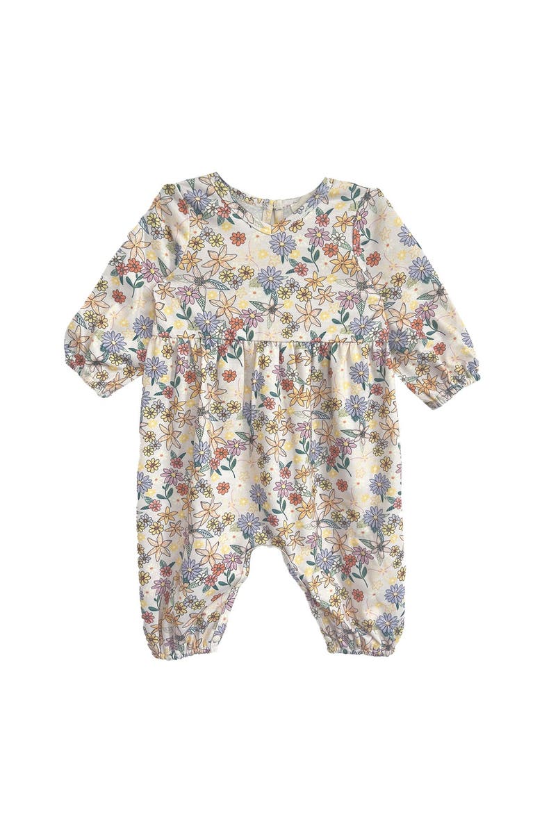 Mabel + Honey Flower Field Romper, Main, color, Pink
