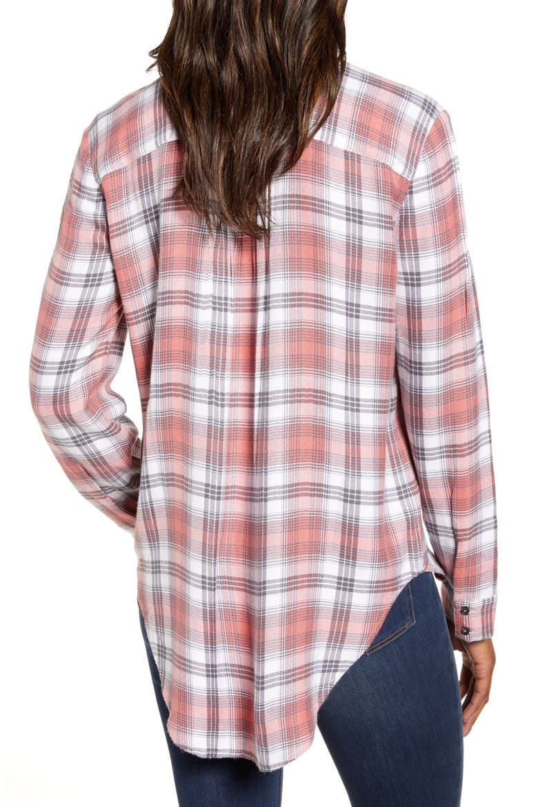 Plaid Shirt, Alternate, color, BLACK PINK DARK SHADOW PLAID