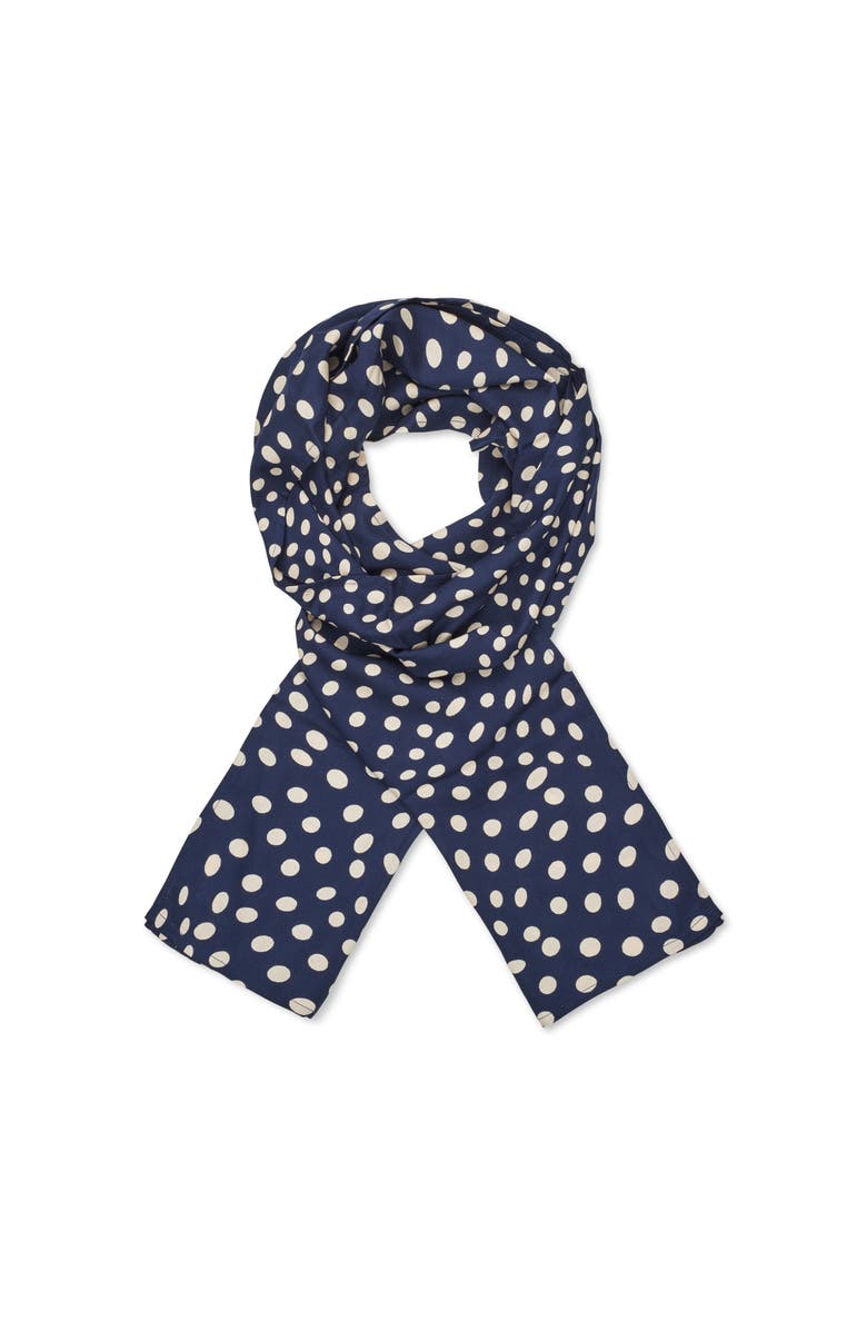 Masai Copenhagen Lightweight Printed Scarf, Alternate, color, Navy Blazer