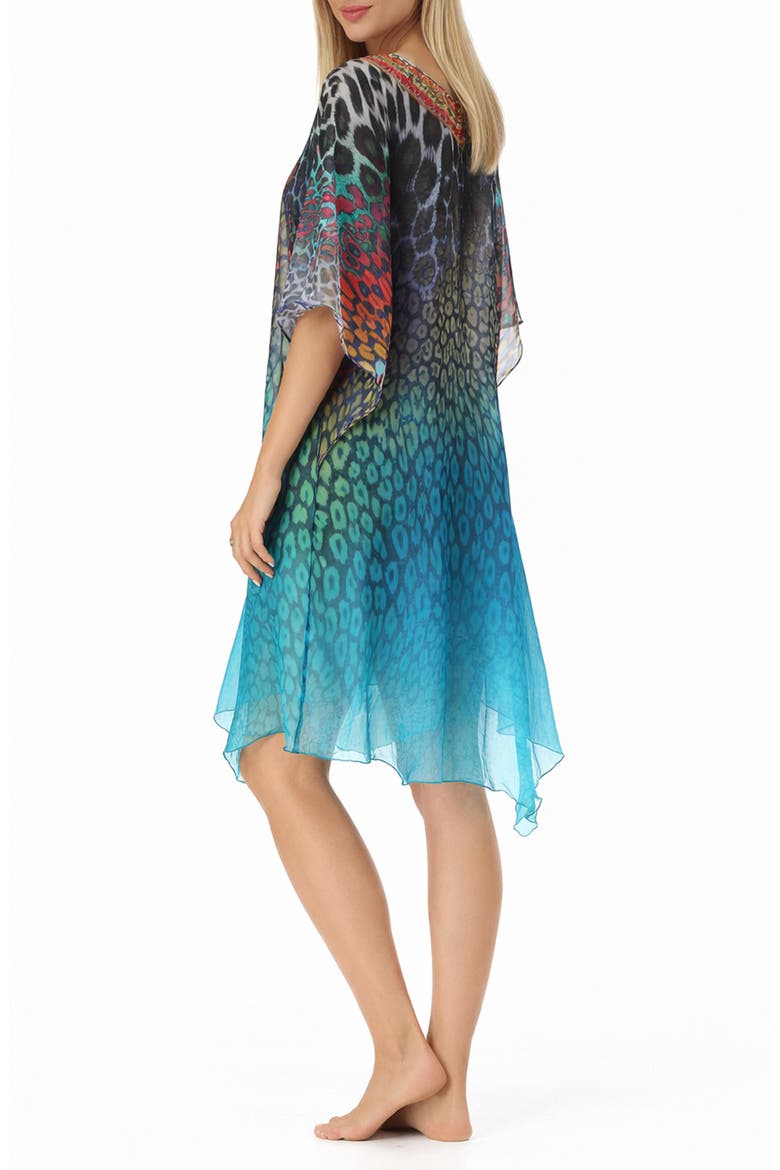 Mixed Print Duster, Alternate, color, GREEN