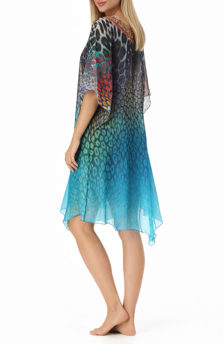 RANEES Mixed Print Duster, Alternate, color, Green