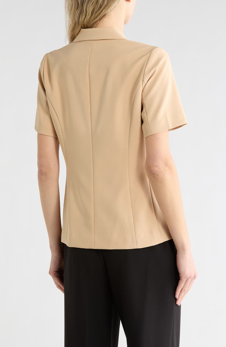 JASON WU Short Sleeve Blazer, Alternate, color, Cuban Sand
