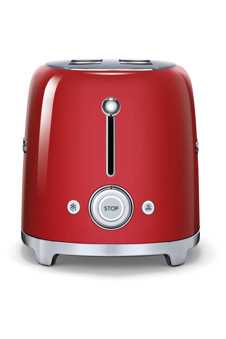 50s Retro Style Four-Slice Toaster, Alternate, color, RED