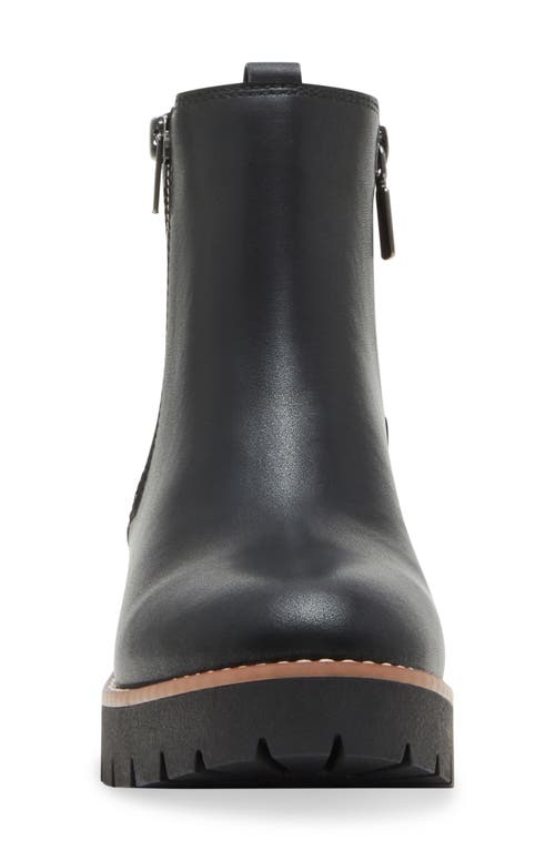Blondo Damaris Waterproof Platform Bootie In Black Leather