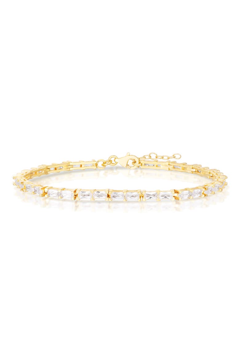 Baguette Cubic Zirconia Bracelet, Main, color, GOLD