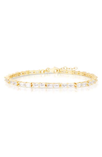 Glaze Jewelry Baguette Cubic Zirconia Bracelet In Gold